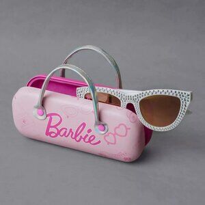 Girls' Barbie Cat eye Sunglasses & Sunglass Case - White